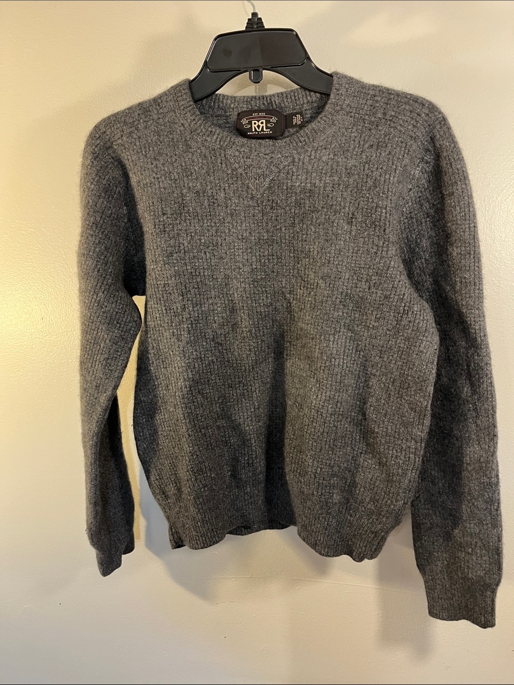 Ralph Lauren Double RL Men's Crewneck Sweater in Heather Gray